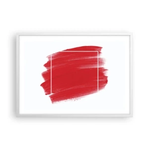 Poster in een witte lijst - Uit het frame - 70x50 cm