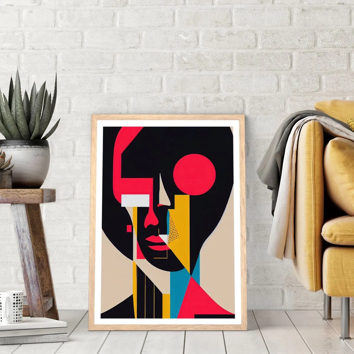 Een poster in een licht eiken lijst - Haar innerlijke wereld - 61x91 cm