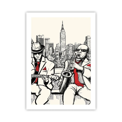 Poster - Improvisatie van New York - 50x70 cm