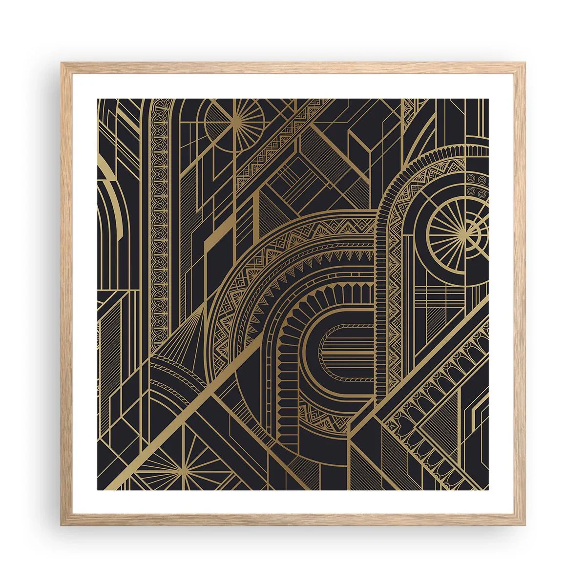 Een poster in een licht eiken lijst - Concepten, ideeën, plannen - 60x60 cm