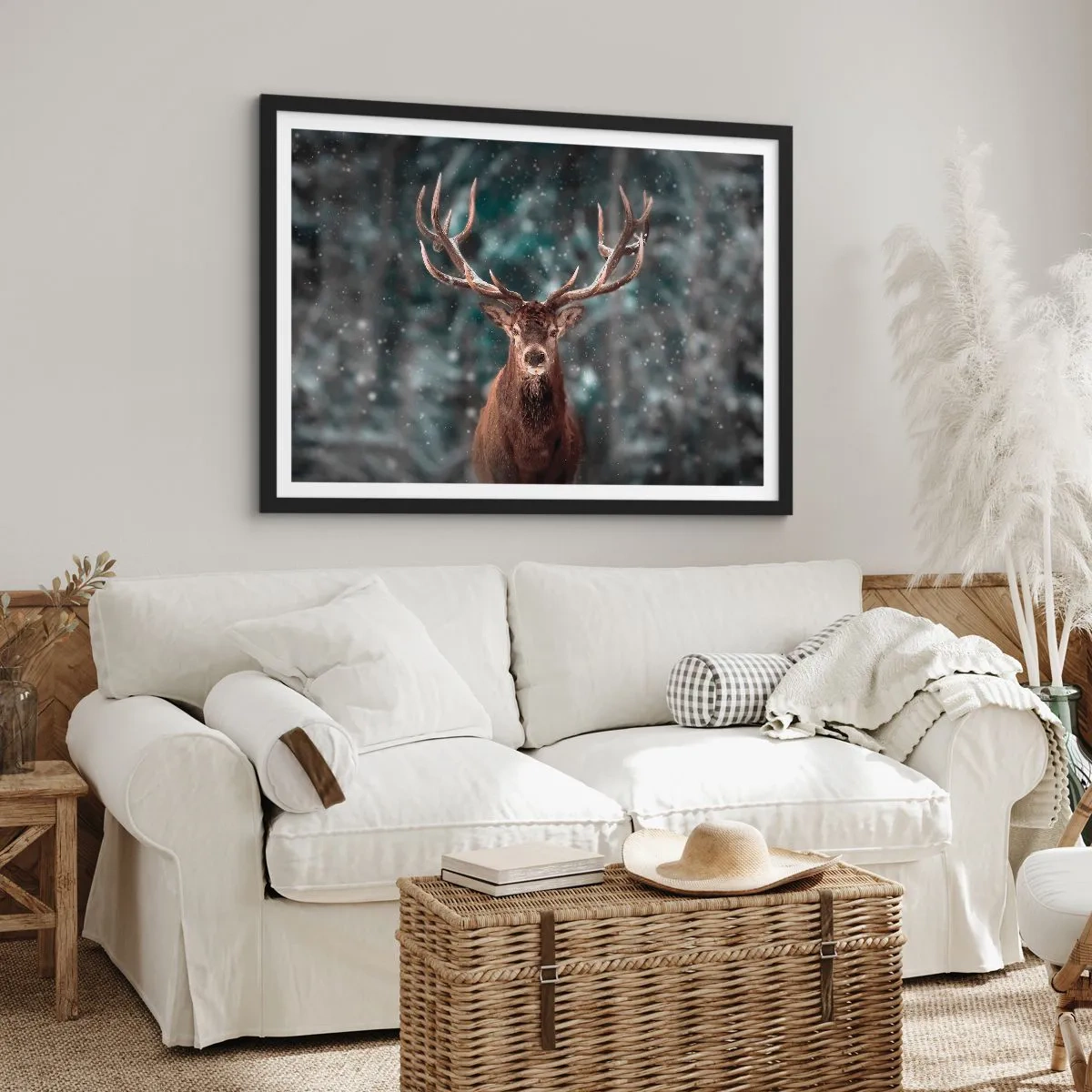 Poster in een zwarte lijst - Gekroond tot koning van het bos - 70x50 cm