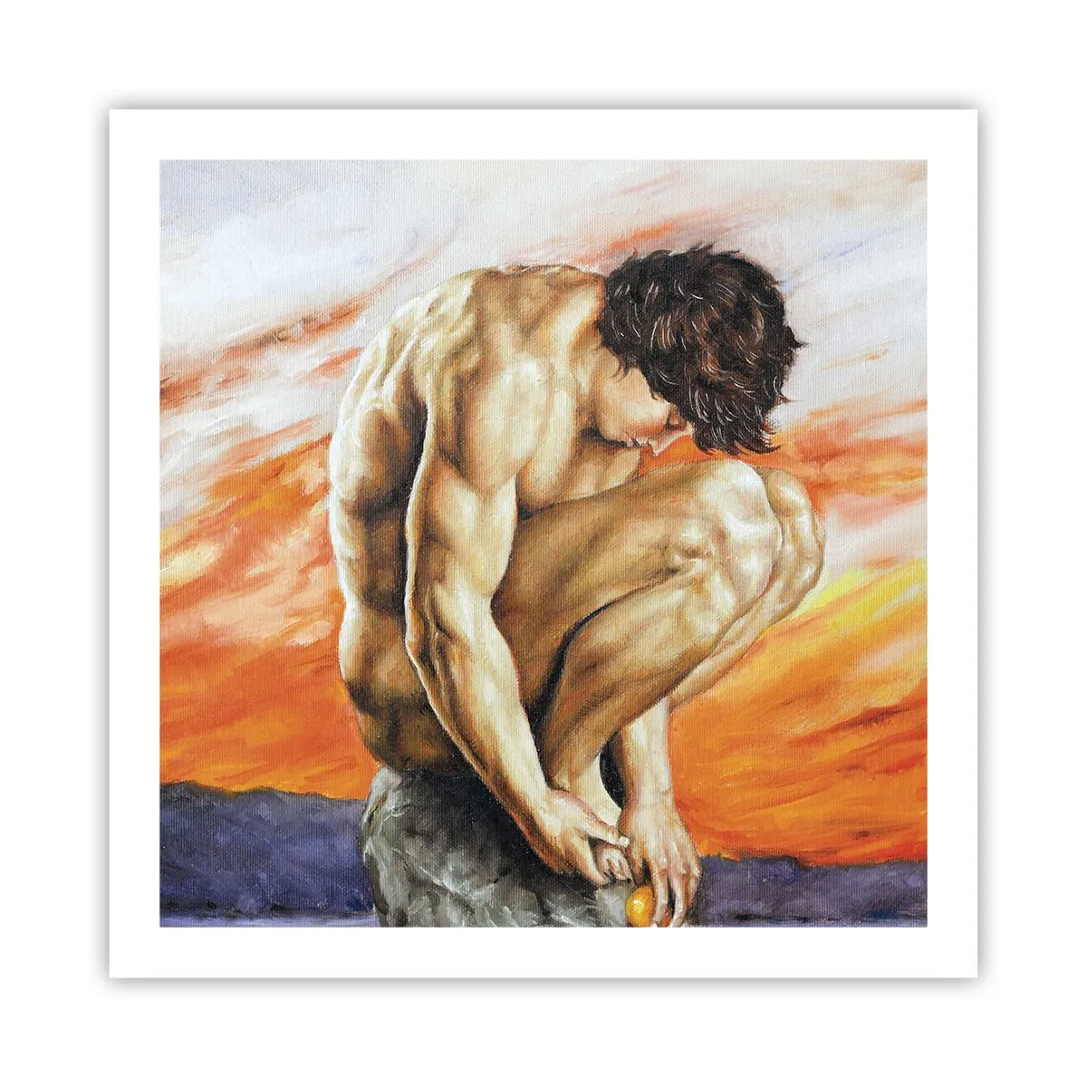 Poster - Ondergedompeld in zichzelf - 60x60 cm