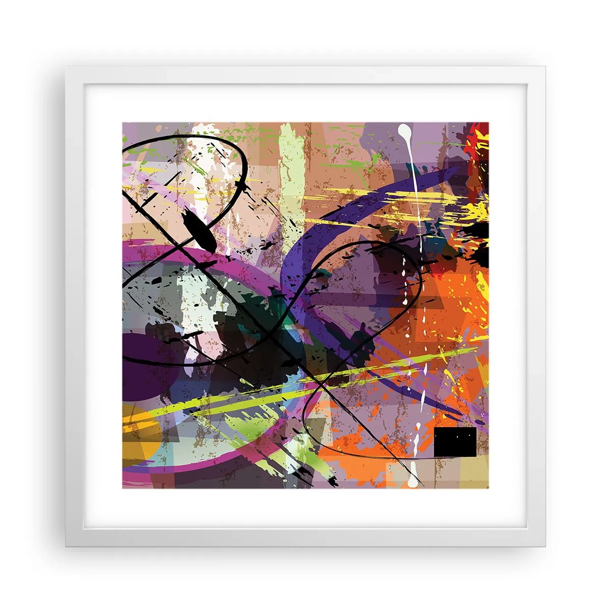 Poster in een witte lijst - Je kunt rechtdoor of rondom - 40x40 cm