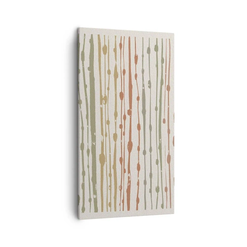 Schilderen op canvas - Muzieknotatie van kleuren - 45x80 cm