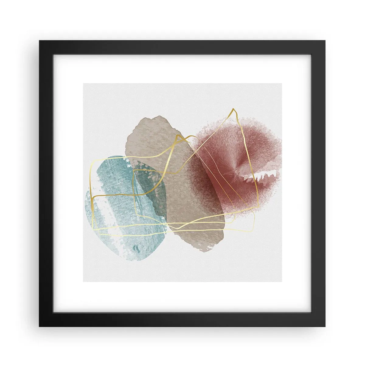 Poster in een zwarte lijst - Koralen van de ruimte - 30x30 cm