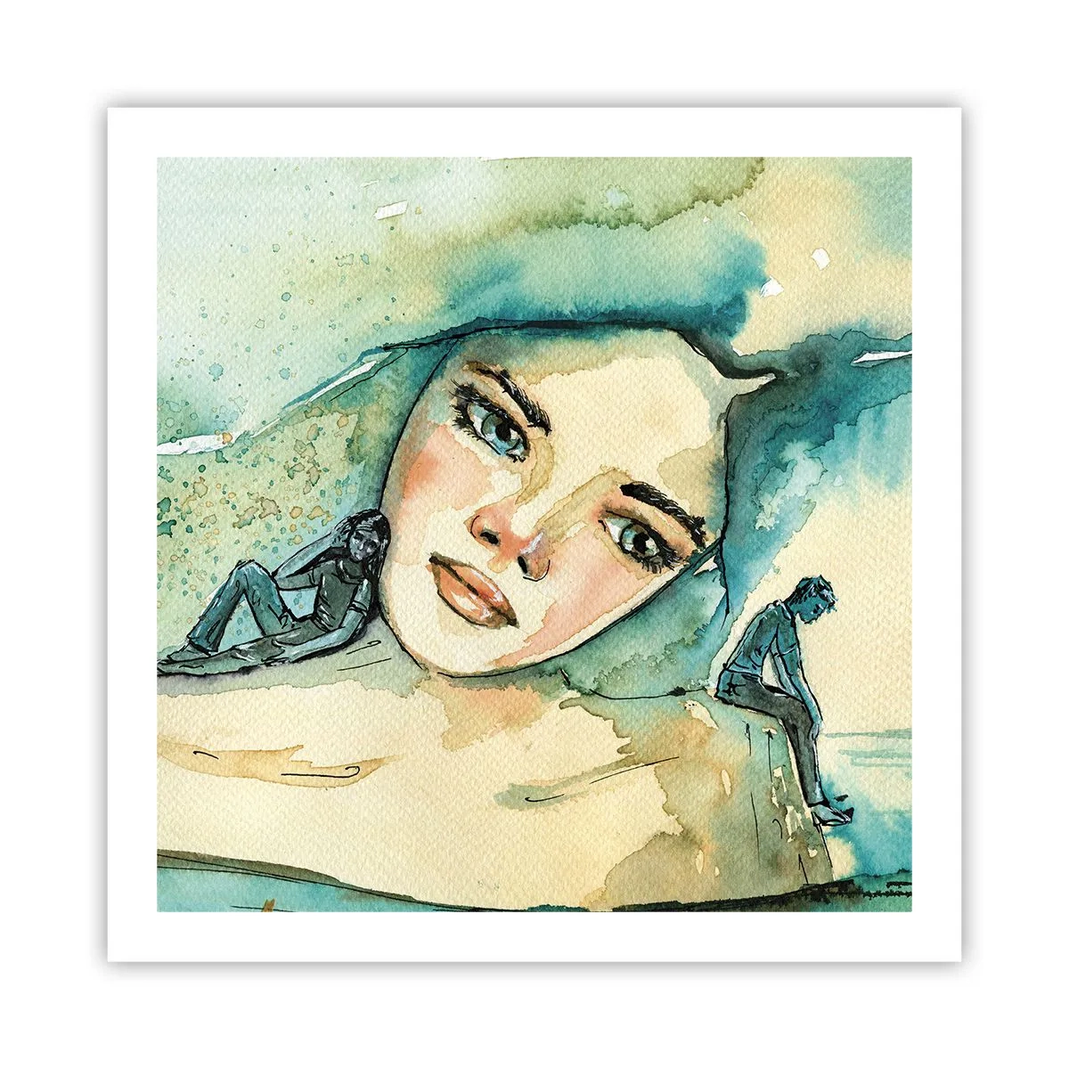 Poster - Ben ik blauw? - 60x60 cm