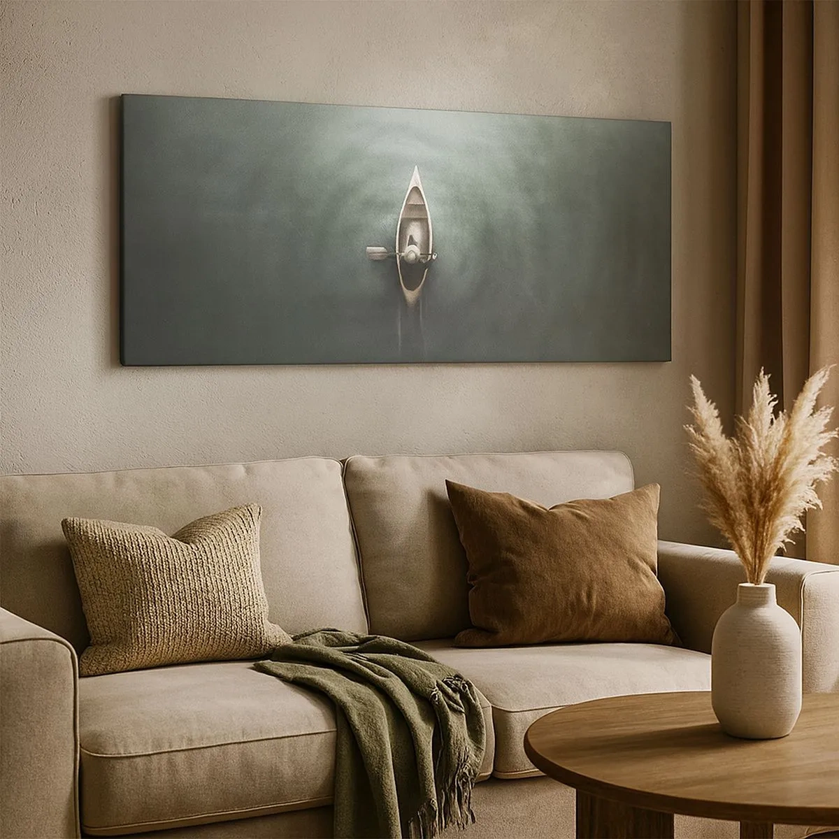 Schilderen op canvas - Door het maanmeer - 100x40 cm