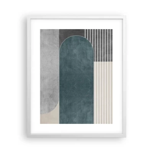 Poster in een witte lijst - Compositie op niveau - 40x50 cm