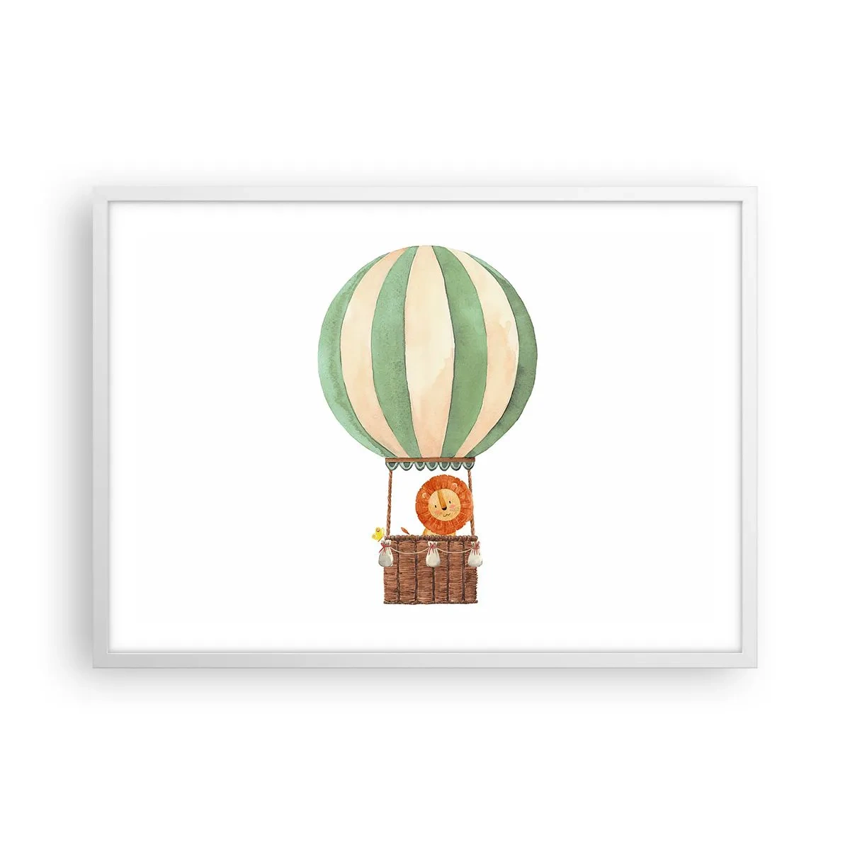 Poster in een witte lijst - Leons reizen - 70x50 cm