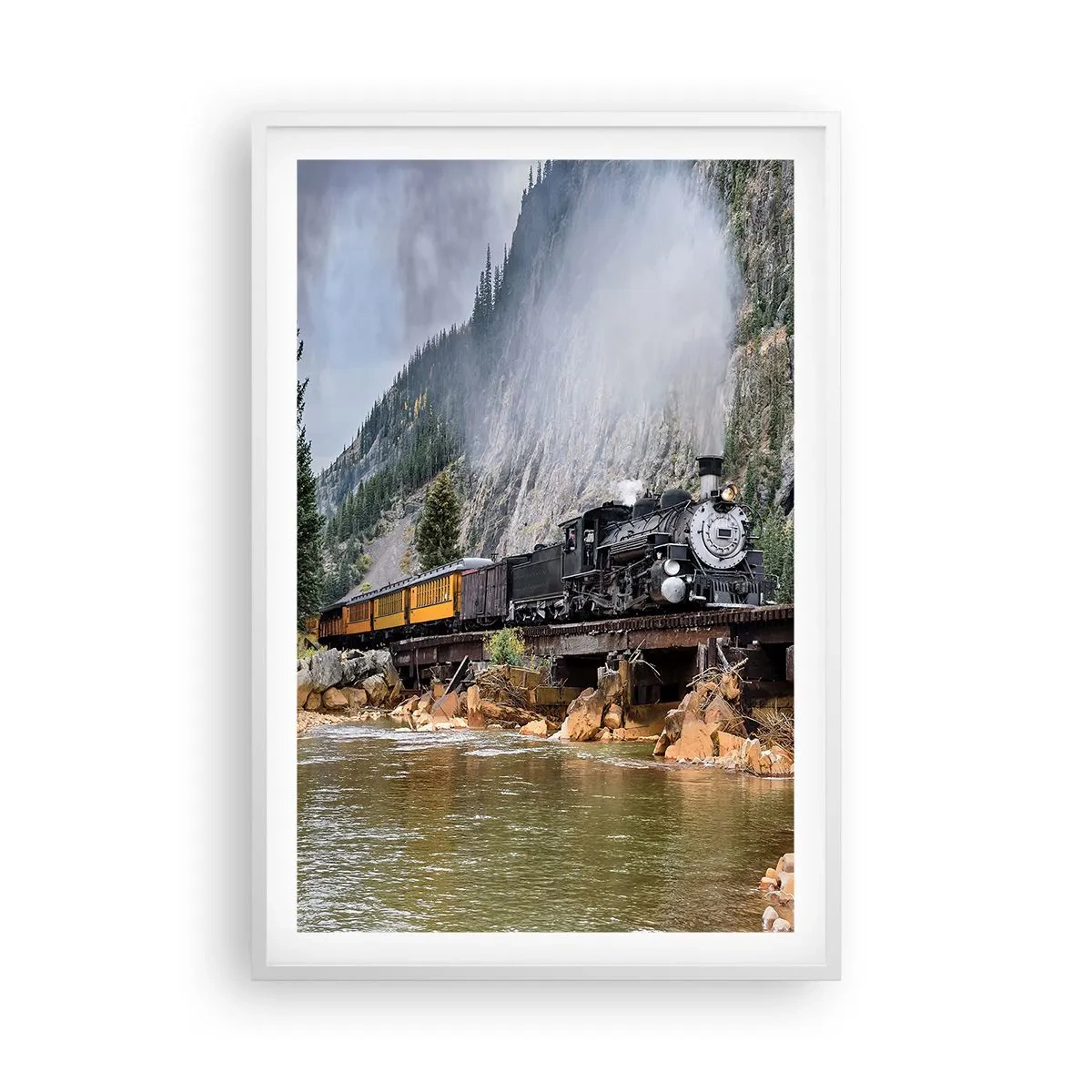 Poster in een witte lijst - Waar wil je naar toe? Waar naar toe? - 61x91 cm