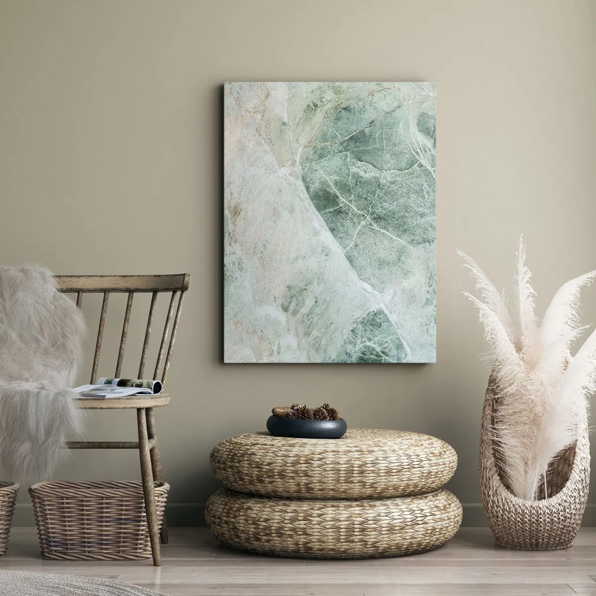 Schilderen op canvas - De nobele kou van steen - 80x120 cm