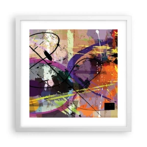 Poster in een witte lijst - Je kunt rechtdoor of rondom - 40x40 cm