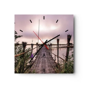 Wandklok - Klok - Rust en stilte van Azië - 30x30 cm