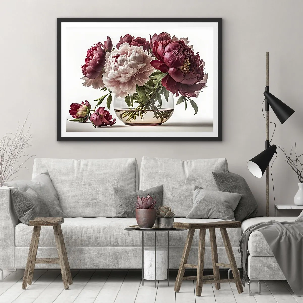 Poster in een zwarte lijst - In volle bloei van schoonheid - 70x50 cm