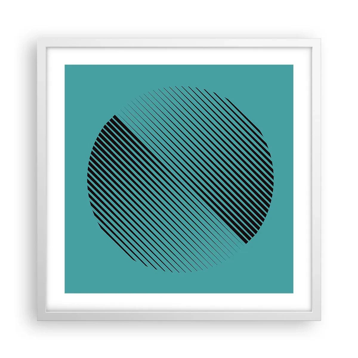 Poster in een witte lijst - Cirkel – een geometrische variatie - 50x50 cm