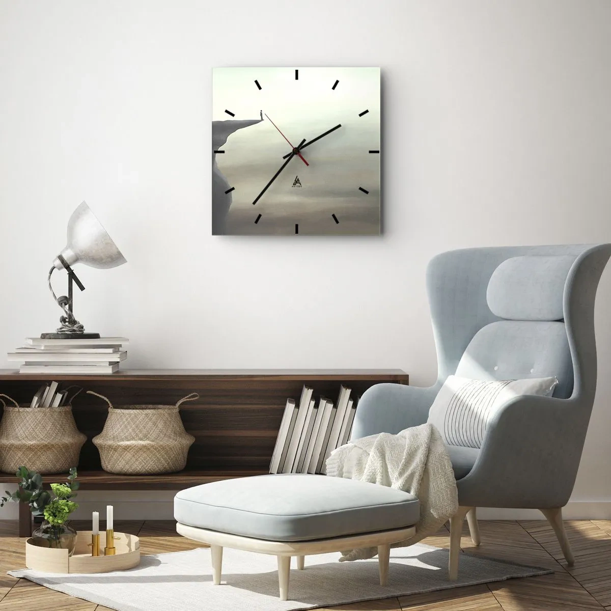Wandklok - Klok - Omhoog, natuurlijk! - 30x30 cm