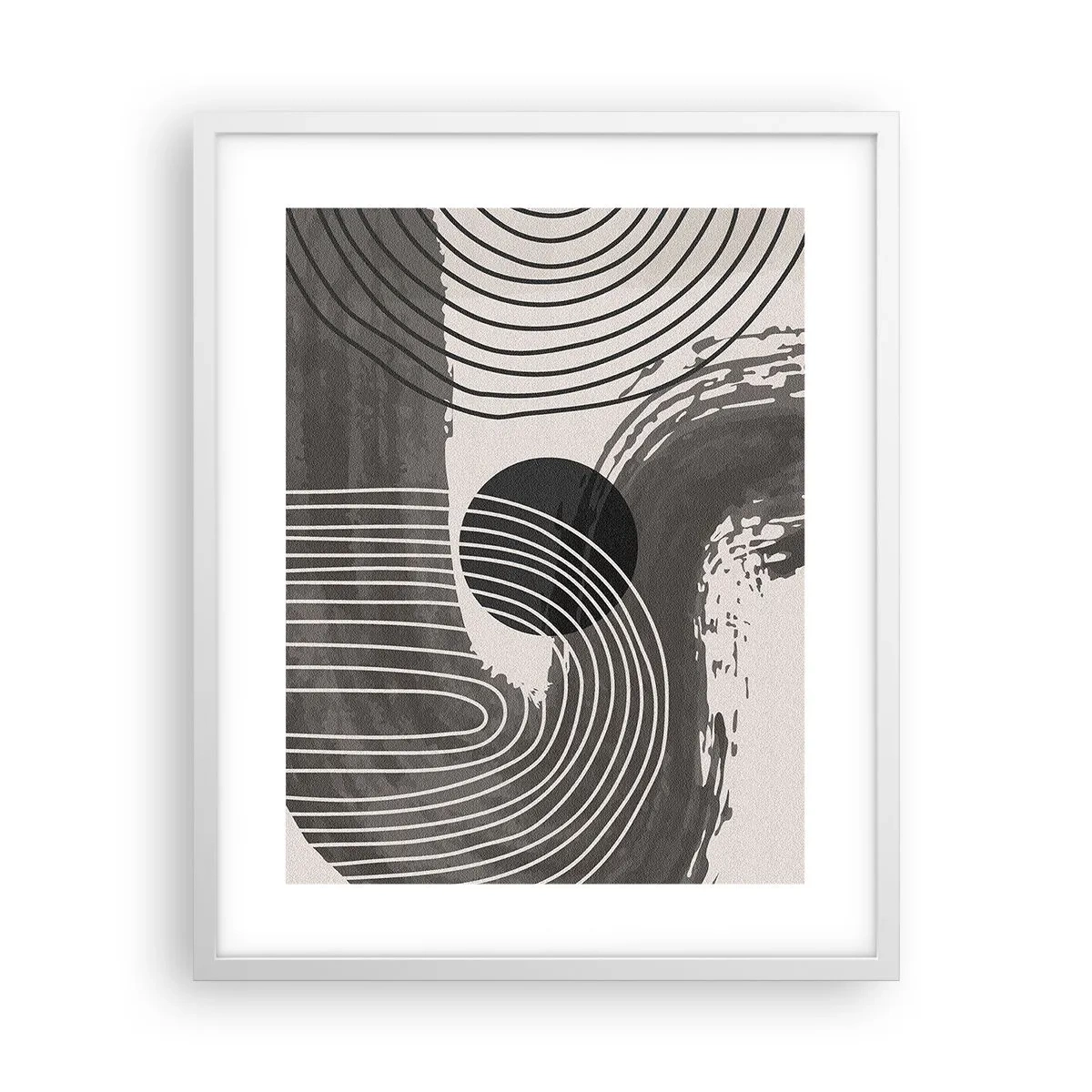 Poster in een witte lijst - Het ovaal wint - 40x50 cm