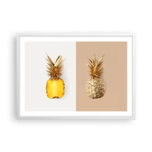 Poster in een witte lijst - Ananas voor ons - 70x50 cm