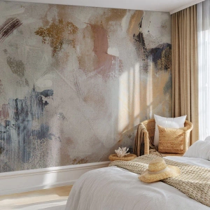 Fotobehang Premium Canvas - Mistige abstractie - Deel, Abstractie, Minimalisme - 400x280 cm