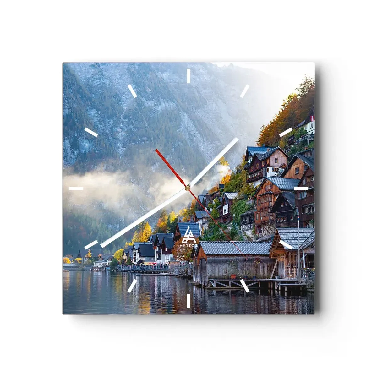 Wandklok - Klok - Alpine sfeer - 30x30 cm