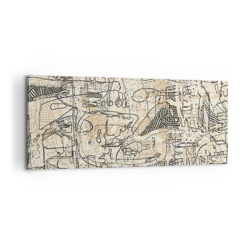 Schilderen op canvas - Het wacht om te worden gedecodeerd - 100x40 cm