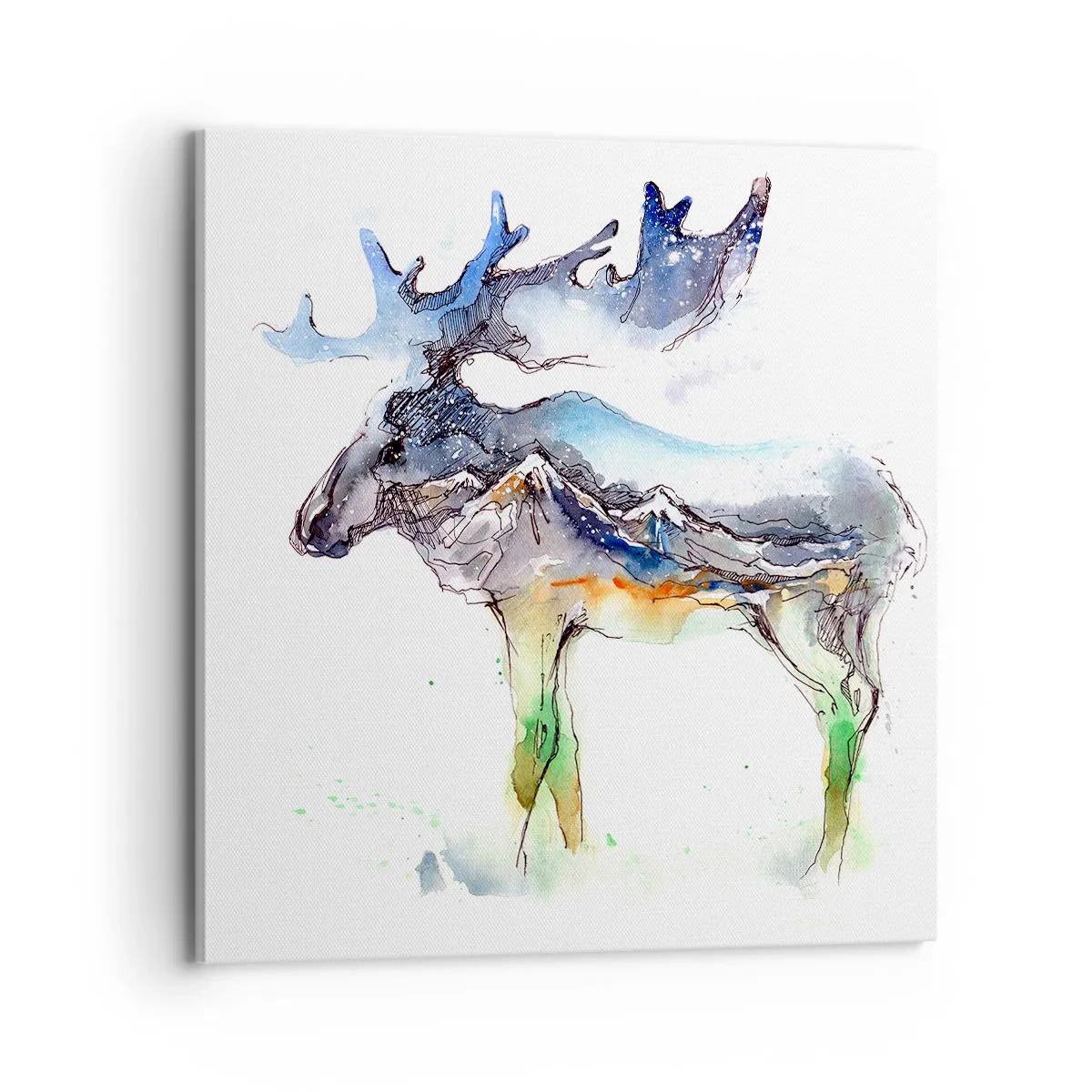 Schilderen op canvas - De held van een winters verhaal - 70x70 cm