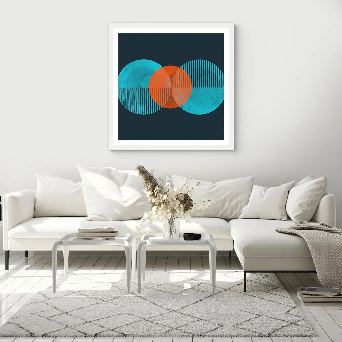 Poster in een witte lijst - Symmetrische compositie - 40x40 cm