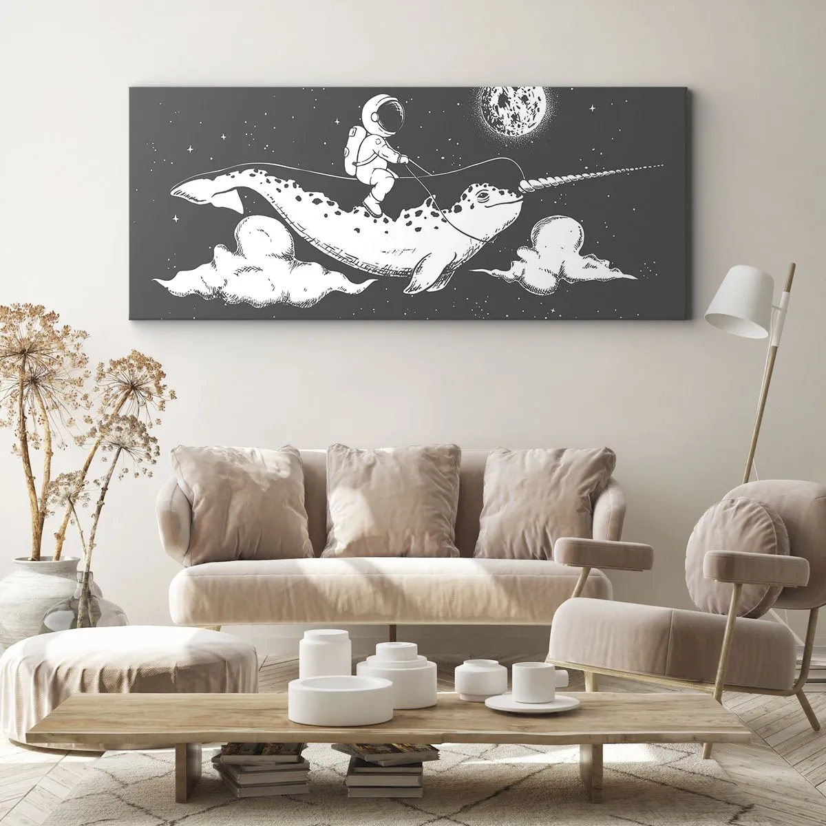 Schilderen op canvas - Ruimte Ruiter - 100x40 cm