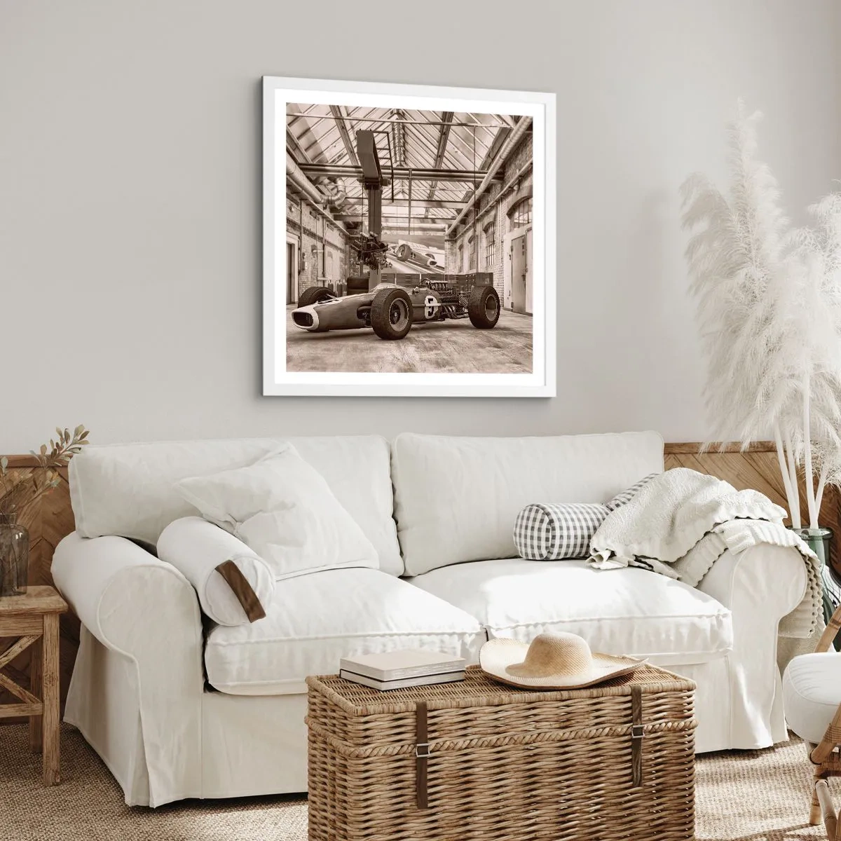 Poster in een witte lijst - De rust van de winnaar - 60x60 cm
