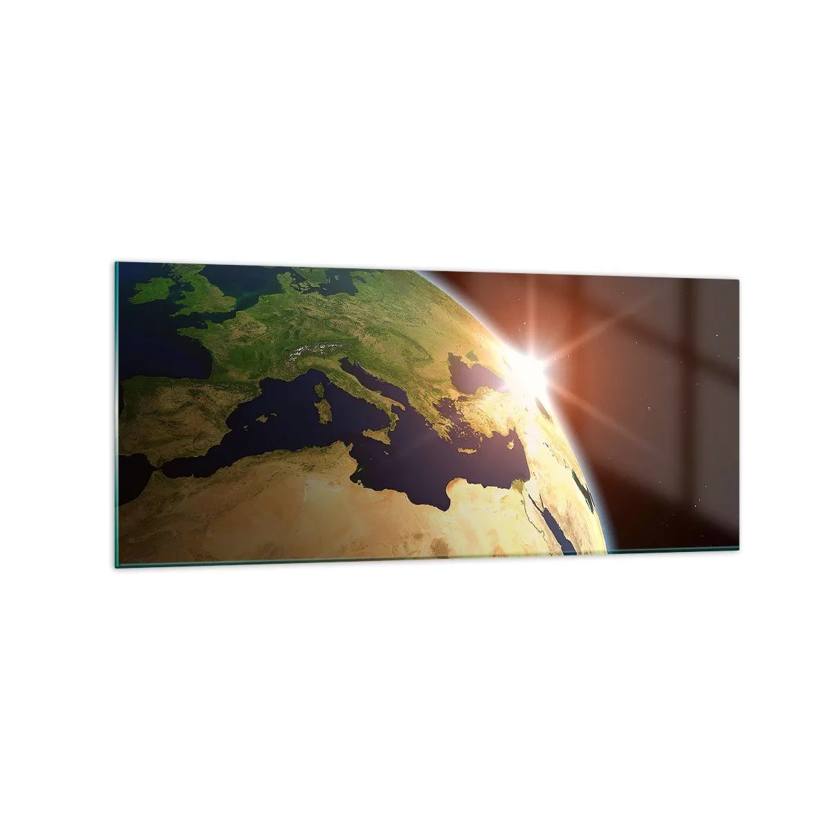 Schilderen op glas - Zonsopgang - 120x50 cm