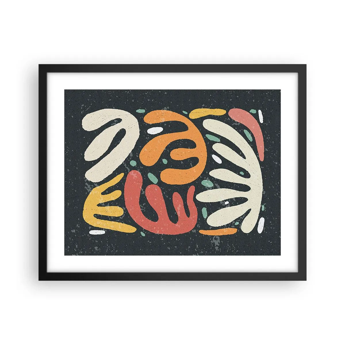 Poster in een zwarte lijst - Compositie – ik sta op het punt je te pakken te krijgen - 50x40 cm