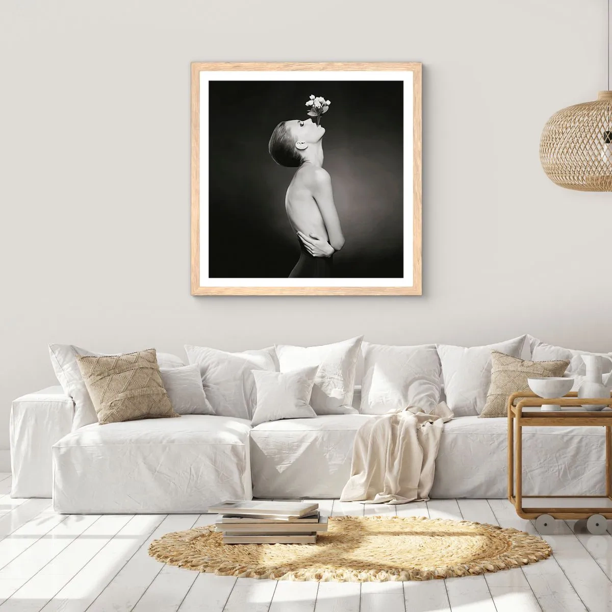 Een poster in een licht eiken lijst - Excentrieke elegantie - 40x40 cm