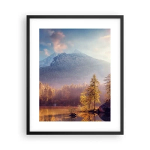 Poster in een zwarte lijst - In bergen en dalen - 40x50 cm