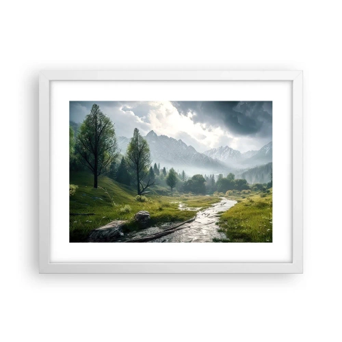 Poster in een witte lijst - Daarheen en terug - 40x30 cm