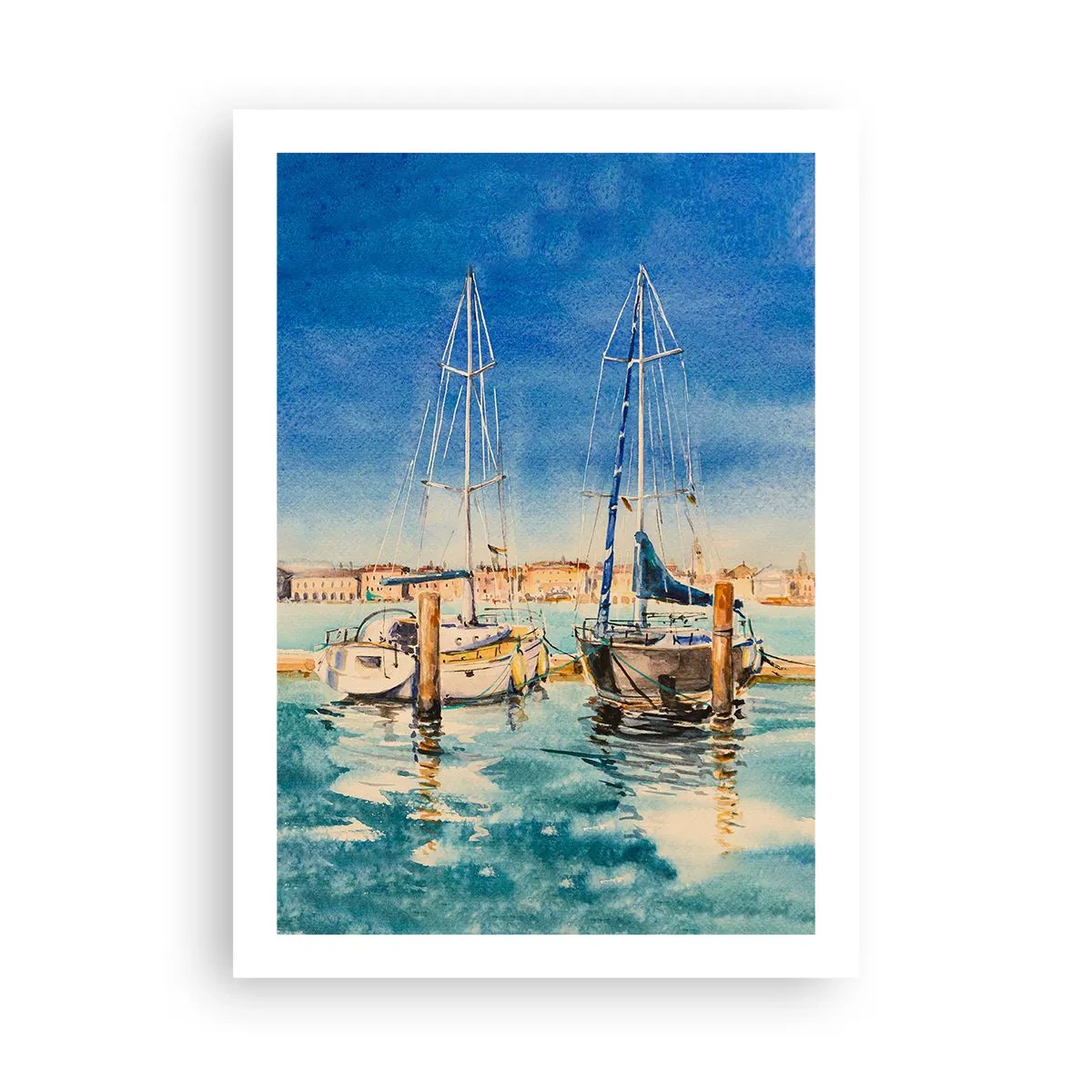 Poster - Zonnige lagune - 50x70 cm