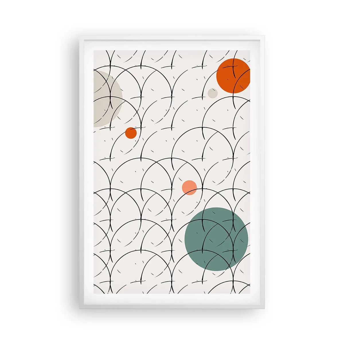 Poster in een witte lijst - In de pop-art-sfeer - 61x91 cm