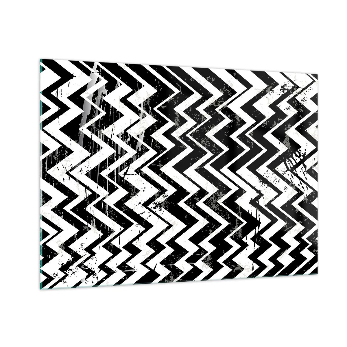 Schilderen op glas - Zyg-wit, zag-zwart - 100x70 cm