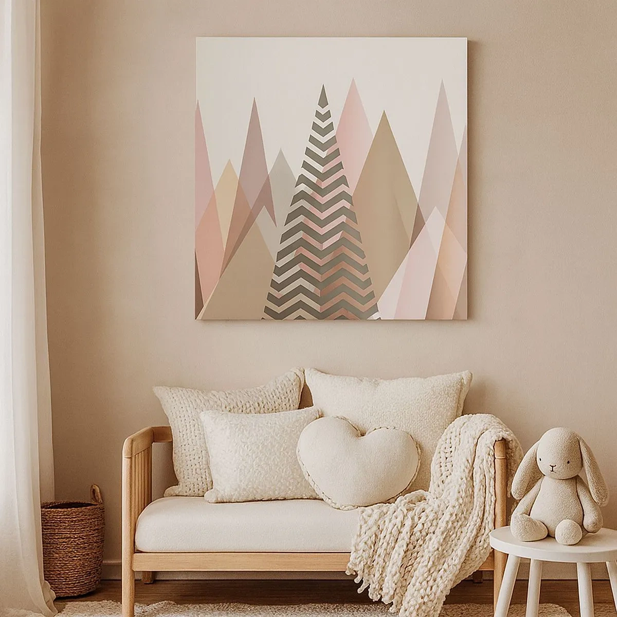 Schilderen op canvas - Piramidaal uitzicht - 30x30 cm