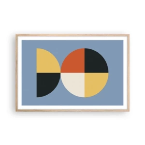 Een poster in een licht eiken lijst - Kijk en tel - 91x61 cm