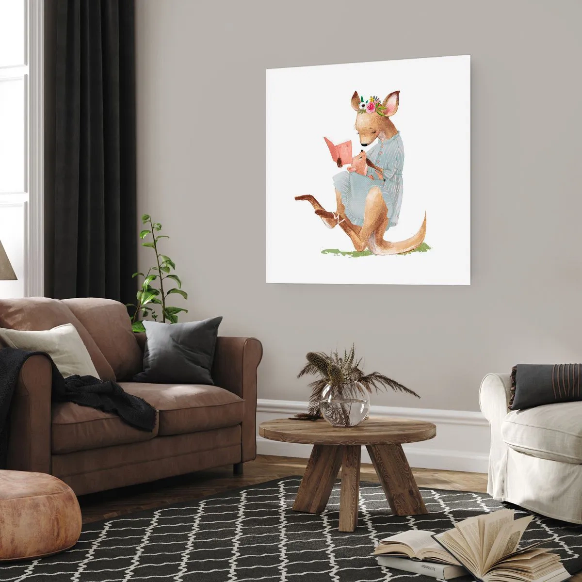 Poster - Lees me voor mama - 60x60 cm