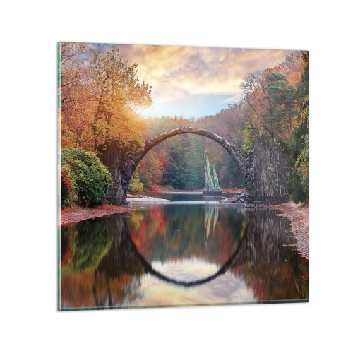 Schilderen op glas - Aan de andere kant van de spiegel - 70x70 cm