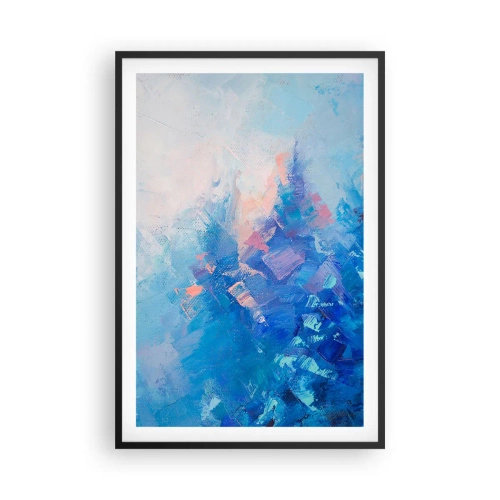 Poster in een zwarte lijst - Winter abstractie - 61x91 cm