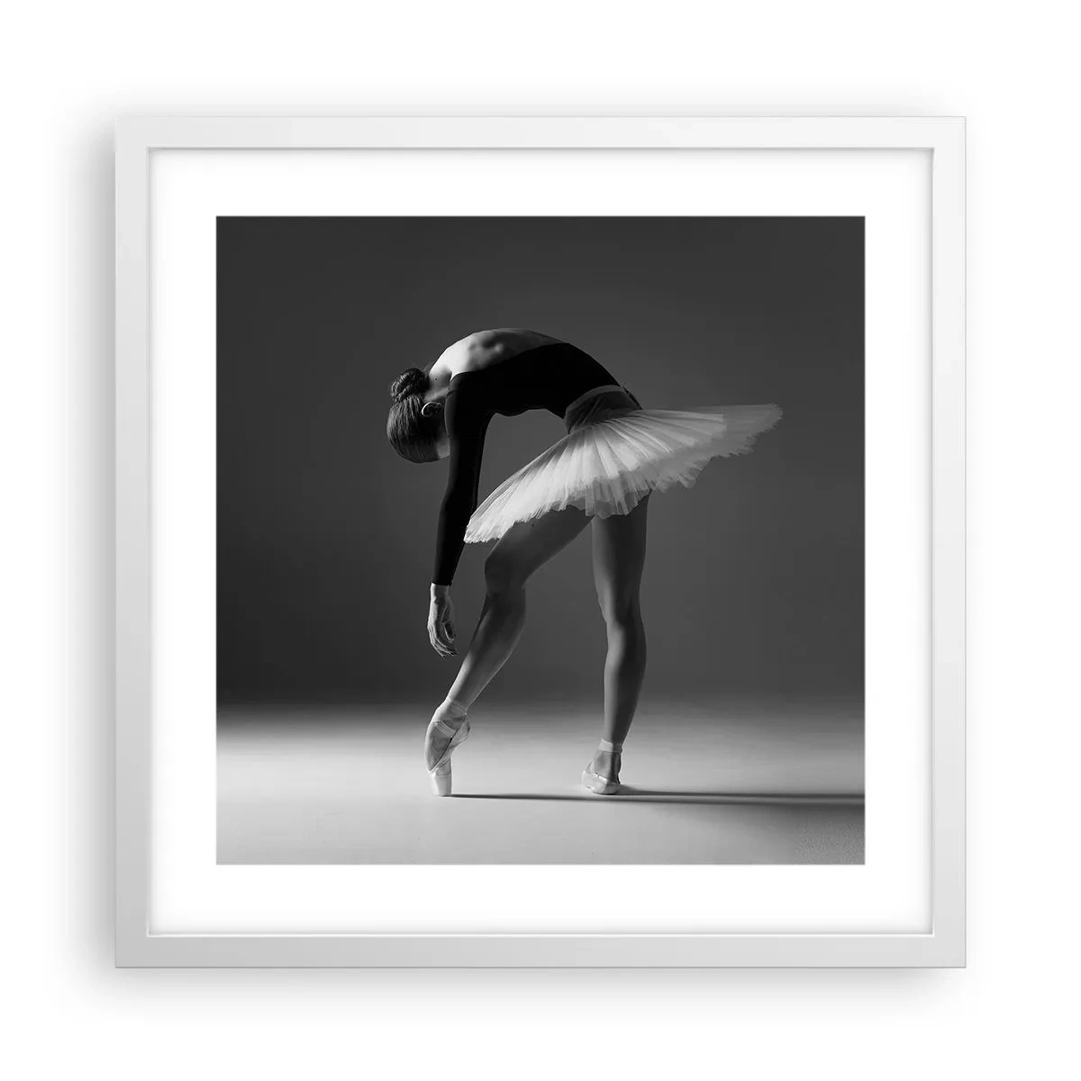 Poster in een witte lijst - Bella ballerina - 40x40 cm