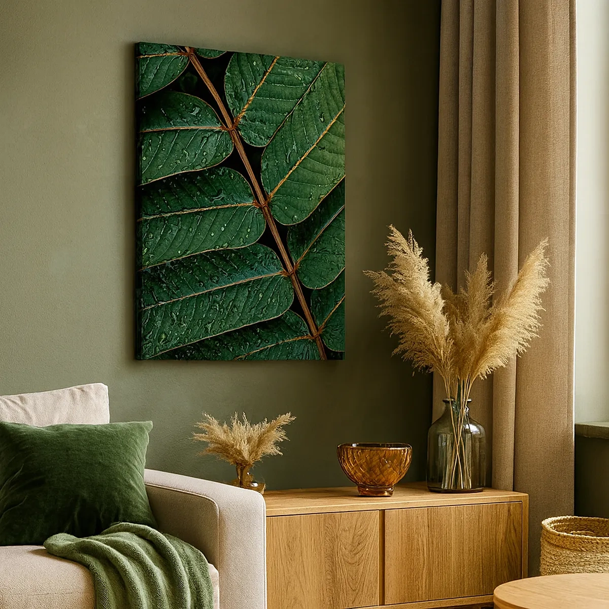 Schilderen op canvas - In een groen ritme - 50x70 cm