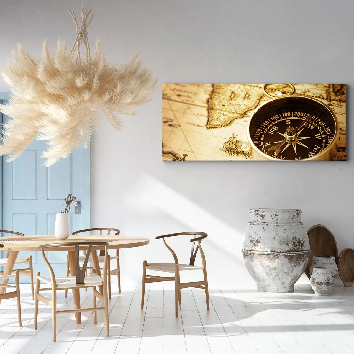 Schilderen op canvas - Oost of west? - 90x30 cm