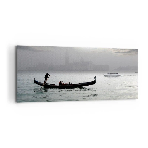 Schilderen op canvas - Een fantastische stad van water en mist - 120x50 cm