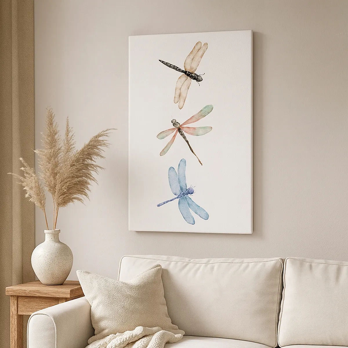 Schilderen op canvas - Gewichtloze libellen - 50x70 cm