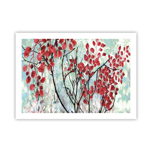 Poster - Boom in scharlaken - 70x50 cm