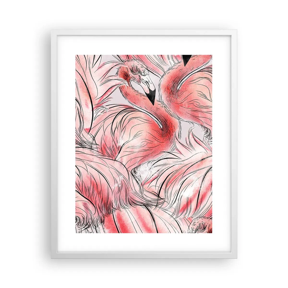 Poster in een witte lijst - Vogelcorps de ballet - 40x50 cm