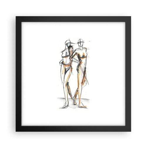 Poster in een zwarte lijst - Een studie van genade - 30x30 cm